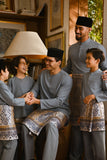 Pahlawan Smart Fit Baju Melayu Teluk Belanga - Lead Blue