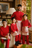 Pahlawan Bespoke Fit Babies Baju Melayu Cekak Musang - Red Bud