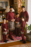 Pahlawan Smart Fit Kids Baju Melayu Teluk Belanga - Dark Burgundy
