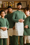 Pahlawan Bespoke Fit Babies Baju Melayu Cekak Musang - Hunter Green