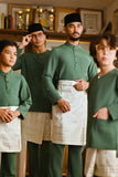 Pahlawan Bespoke Fit Babies Baju Melayu Cekak Musang - Hunter Green
