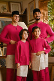 Pahlawan Smart Fit Kids Baju Melayu Teluk Belanga - Fuchsia