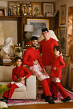 Pahlawan Smart Fit Kids Baju Melayu Teluk Belanga - China Red