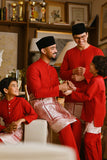 Pahlawan Smart Fit Baju Melayu Teluk Belanga - China Red