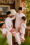 Pahlawan Bespoke Fit Babies Baju Melayu Cekak Musang - Baby Pink