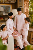 Pahlawan Bespoke Fit Babies Baju Melayu Cekak Musang - Baby Pink