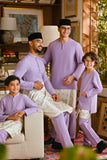 Pahlawan Bespoke Fit Babies Baju Melayu Cekak Musang - Pastel Lilac