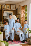 Pahlawan Smart Fit Kids Baju Melayu Teluk Belanga - Ice Blue
