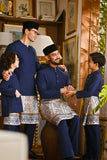 Pahlawan Smart Fit Baju Melayu Teluk Belanga - Navy