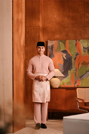 Baju Melayu Majestic Bespoke Fit - Blush