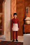 Baju Melayu Kids Majestic Bespoke Fit - Rumba Red