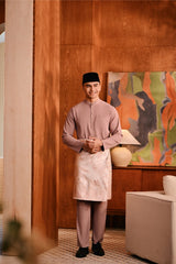 Baju Melayu Majestic Bespoke Fit - Ash Rose