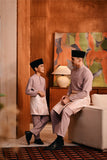 Baju Melayu Kids Majestic Bespoke Fit - Ash Rose