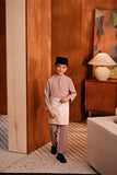 Baju Melayu Kids Majestic Bespoke Fit - Ash Rose