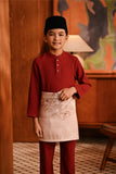 Baju Melayu Kids Majestic Bespoke Fit - Rumba Red