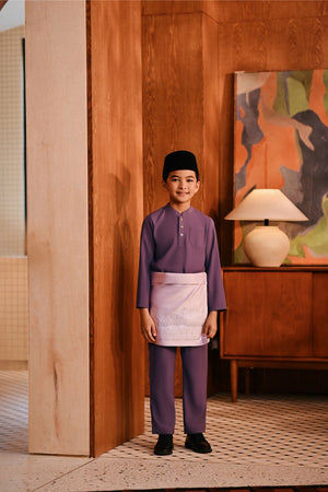 Baju Melayu Kids Majestic Bespoke Fit - Grapeade