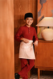 Baju Melayu Kids Majestic Bespoke Fit - Rumba Red