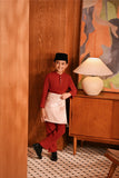 Baju Melayu Kids Majestic Bespoke Fit - Rumba Red