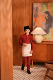 Baju Melayu Kids Majestic Bespoke Fit - Rumba Red