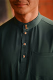 Baju Melayu Majestic Bespoke Fit - Green Jasper