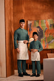 Baju Melayu Kids Majestic Bespoke Fit - Green Jasper