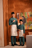 Baju Melayu Kids Majestic Bespoke Fit - Green Jasper