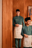 Baju Melayu Majestic Bespoke Fit - Green Jasper