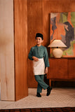 Baju Melayu Kids Majestic Bespoke Fit - Green Jasper