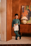 Baju Melayu Kids Majestic Bespoke Fit - Green Jasper