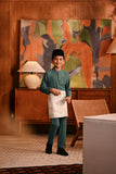 Baju Melayu Kids Majestic Bespoke Fit - Green Jasper