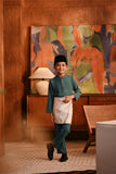 Baju Melayu Kids Majestic Bespoke Fit - Green Jasper