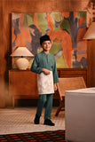 Baju Melayu Kids Majestic Bespoke Fit - Green Jasper