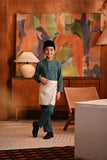 Baju Melayu Kids Majestic Bespoke Fit - Green Jasper