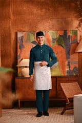 Baju Melayu Majestic Bespoke Fit - Deep Teal