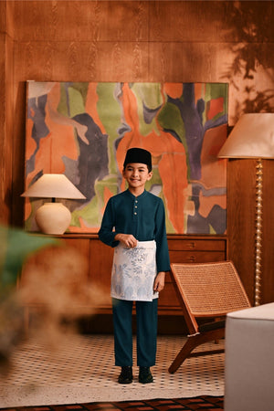 Baju Melayu Kids Majestic Bespoke Fit - Deep Teal