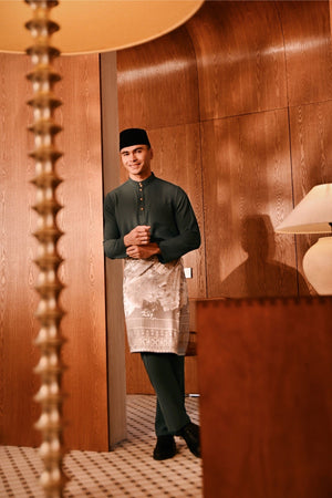 Baju Melayu Majestic Bespoke Fit - Gunmetal