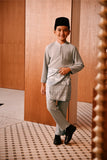 Baju Melayu Kids Majestic Bespoke Fit - Opal Gray