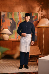 Baju Melayu Majestic Bespoke Fit - Dark Navy