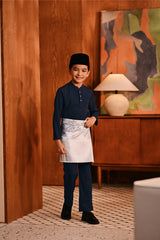 Baju Melayu Kids Majestic Bespoke Fit - Dark Navy