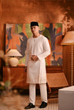 Baju Melayu Teluk Belanga Modern Smart Fit - Off White