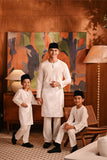 Baju Melayu Teluk Belanga Modern Smart Fit - Off White