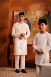 Baju Melayu Teluk Belanga Modern Smart Fit - Off White