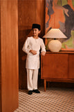 Baju Melayu Kids Teluk Belanga Modern Smart Fit - Off White