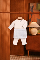 Baju Melayu Babies Teluk Belanga Modern Smart Fit - Off White