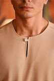 Baju Melayu Teluk Belanga Modern Smart Fit - Safari