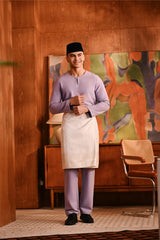 Baju Melayu Teluk Belanga Modern Smart Fit - Orchid Bloom