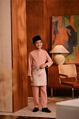 Baju Melayu Kids Majestic Bespoke Fit - Blush Pink