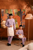 Baju Melayu Teluk Belanga Modern Smart Fit - Orchid Bloom