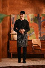 Baju Melayu Teluk Belanga Deluxe Smart Fit - Black