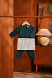 Baju Melayu Babies Teluk Belanga Modern Smart Fit - Peacock Green